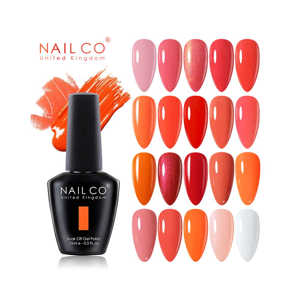 Nail Art Orange - NAILCO 15ml 오렌지 레드 핑크 색상