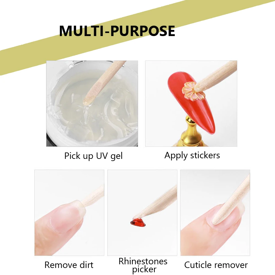 100개 네일 아트 디자인 오렌지 우드 스틱 큐티클 푸 - Nail Art Orange 리뷰 및 가격